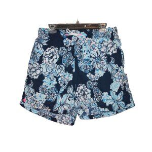 Lily Pulitzer Men’s Size Large L Capri Swim Trunks Blue Floral Shorts